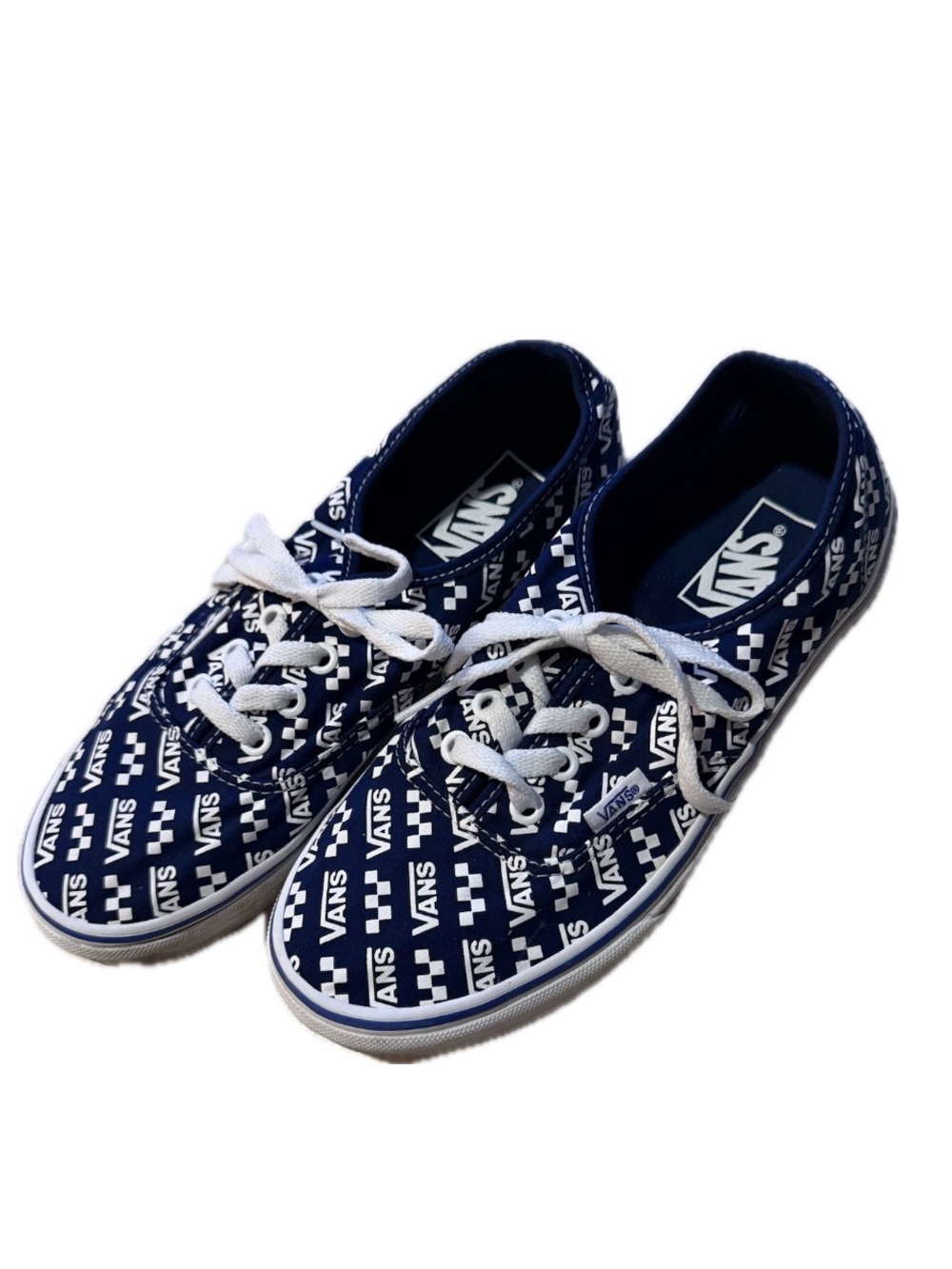 Vans Navy & White Logo Lace-Up Sneakers